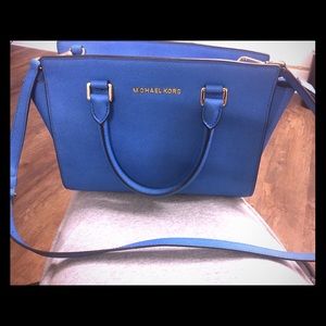 Michael Kors blue Selma Bag Medium